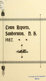 Annual report of the Town of Sanbornton, New Hampshire_cover