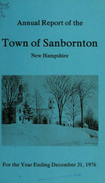 Annual report of the Town of Sanbornton, New Hampshire_cover