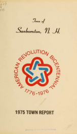 Annual report of the Town of Sanbornton, New Hampshire_cover