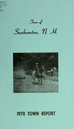 Annual report of the Town of Sanbornton, New Hampshire_cover