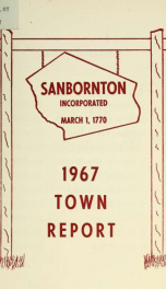 Annual report of the Town of Sanbornton, New Hampshire_cover