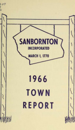 Annual report of the Town of Sanbornton, New Hampshire_cover