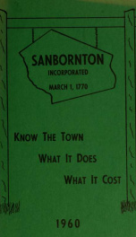 Annual report of the Town of Sanbornton, New Hampshire_cover