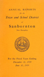 Annual report of the Town of Sanbornton, New Hampshire_cover