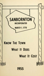 Annual report of the Town of Sanbornton, New Hampshire_cover