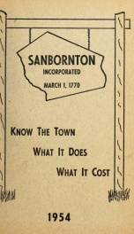 Annual report of the Town of Sanbornton, New Hampshire_cover