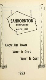 Annual report of the Town of Sanbornton, New Hampshire_cover