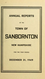 Annual report of the Town of Sanbornton, New Hampshire_cover