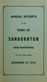 Annual report of the Town of Sanbornton, New Hampshire_cover