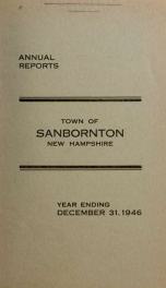 Annual report of the Town of Sanbornton, New Hampshire_cover