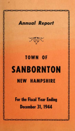 Annual report of the Town of Sanbornton, New Hampshire_cover