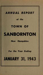 Annual report of the Town of Sanbornton, New Hampshire_cover