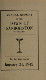 Annual report of the Town of Sanbornton, New Hampshire_cover