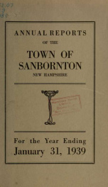 Annual report of the Town of Sanbornton, New Hampshire_cover