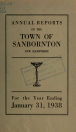 Annual report of the Town of Sanbornton, New Hampshire_cover