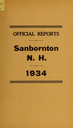 Annual report of the Town of Sanbornton, New Hampshire_cover