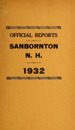 Annual report of the Town of Sanbornton, New Hampshire_cover