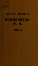 Annual report of the Town of Sanbornton, New Hampshire_cover