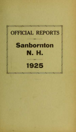 Annual report of the Town of Sanbornton, New Hampshire_cover