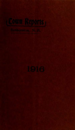 Annual report of the Town of Sanbornton, New Hampshire_cover