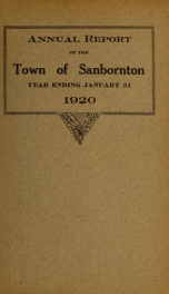 Annual report of the Town of Sanbornton, New Hampshire_cover