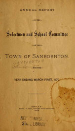 Annual report of the Town of Sanbornton, New Hampshire_cover
