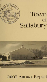 Town of Salisbury, New Hampshire annual report_cover