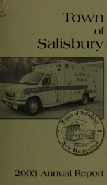 Town of Salisbury, New Hampshire annual report_cover