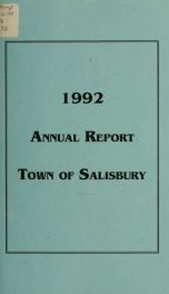 Town of Salisbury, New Hampshire annual report_cover