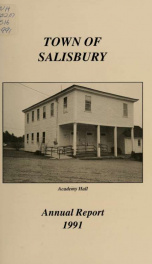 Town of Salisbury, New Hampshire annual report_cover