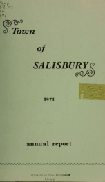 Town of Salisbury, New Hampshire annual report_cover