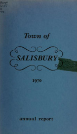 Town of Salisbury, New Hampshire annual report_cover