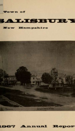 Town of Salisbury, New Hampshire annual report_cover