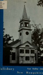 Town of Salisbury, New Hampshire annual report_cover