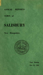 Town of Salisbury, New Hampshire annual report_cover