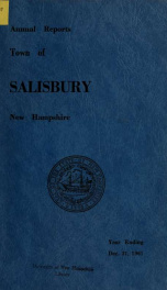 Town of Salisbury, New Hampshire annual report_cover