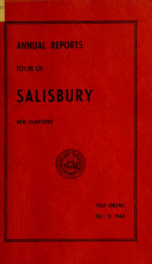 Town of Salisbury, New Hampshire annual report_cover