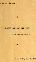 Town of Salisbury, New Hampshire annual report_cover