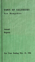 Town of Salisbury, New Hampshire annual report_cover