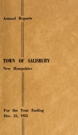 Town of Salisbury, New Hampshire annual report_cover