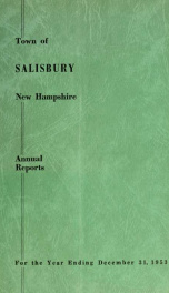 Town of Salisbury, New Hampshire annual report_cover