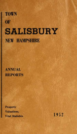 Town of Salisbury, New Hampshire annual report_cover