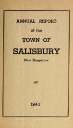 Town of Salisbury, New Hampshire annual report_cover