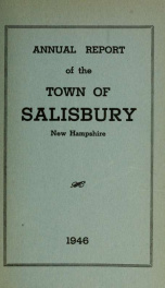 Town of Salisbury, New Hampshire annual report_cover