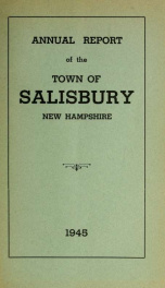 Town of Salisbury, New Hampshire annual report_cover