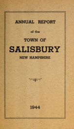 Town of Salisbury, New Hampshire annual report_cover