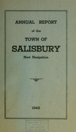 Town of Salisbury, New Hampshire annual report_cover