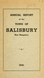 Town of Salisbury, New Hampshire annual report_cover