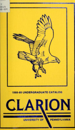 Clarion University of Pennsylvania. Clarion, Pennsylvania. Catalog Issue 1988-89._cover