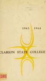 Clarion State College. Clarion, Pennsylvania. The Catalog Number 1963-64._cover